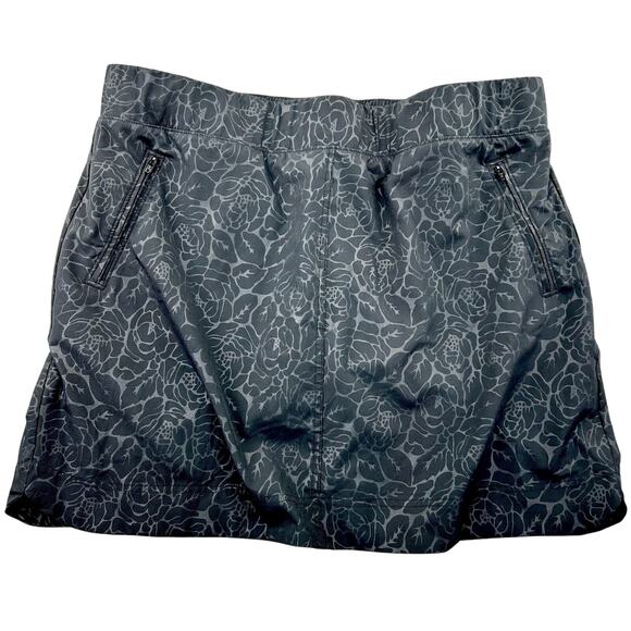 Orvis Skort Womens XXL Black Floral Pull On Lined Shorts Performanc Tennis Sport - Picture 1 of 13
